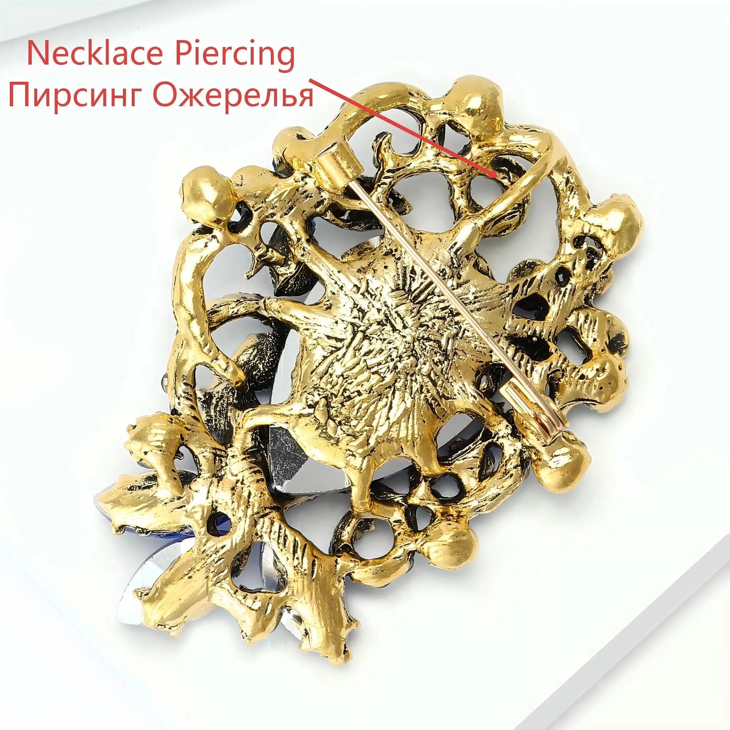 Beaut&Berry Luxury Crystal Glass Flower Brooches for Women Unisex Rhinestone Pins Casual Party Jewelry Accessories Gifts
