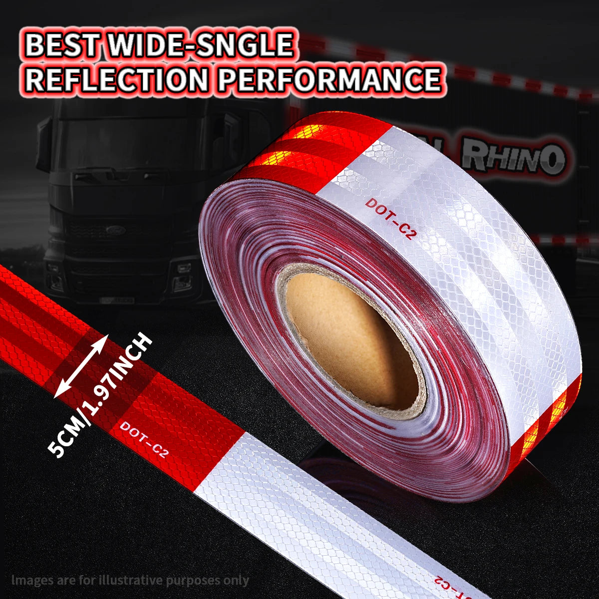 Car Truck Reflective Safety Tape Warning Night Light Waterproof Trailer Reflector Sticker For Car Truck Warning Safety