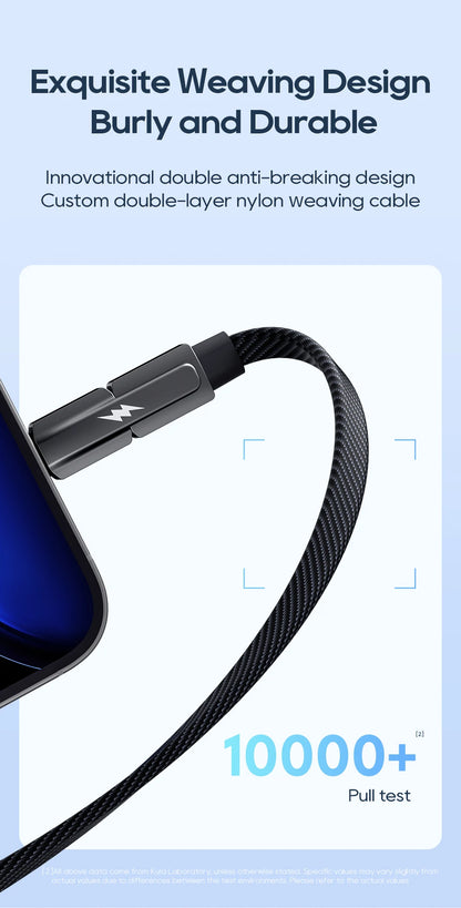 KUULAA 2 in 1 USB C Cable 60W PD Fast Charging Wire for iPhone 15 14 Pro Max iPad HUAWEI Xiaomi Tablets Type C Cable