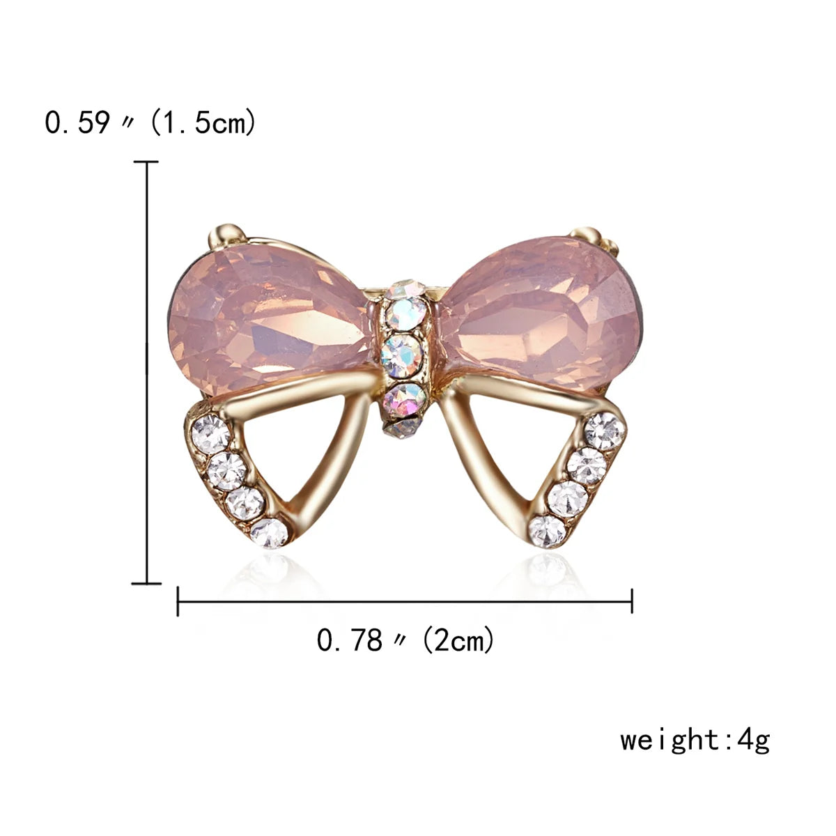 Delicate Full Rhinestone Bowknot Brooches For Women Fashion Luxury Crystal Bow Shaped Buckle Pins Clothes Badge Wedding Jewelry