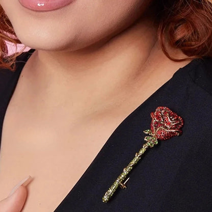 Baroque Luxury Beautiful Roses Sunflower Design Men's Women's Brooch Pins，Jewelry Accessories, Wedding Holiday Party Favors