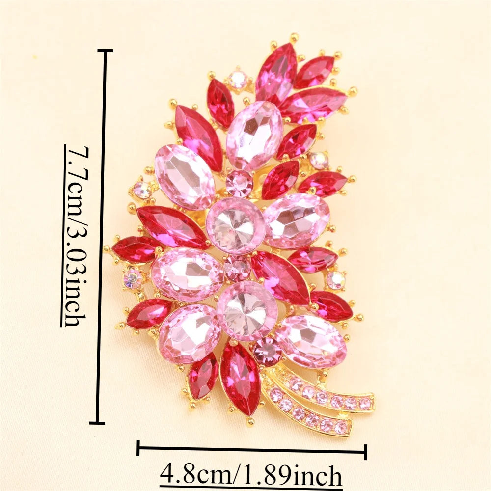 Baroque Luxury Flower Brooch Pin Elegant Jewelry Accessories for Men Women Wedding Party Gift