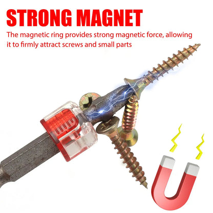 3pcs Screwdriver Bit Powerful Magnetizer Universal 1/4" Hex Drill Magnetic Ring Screw Holder Magnetic Coil Repair Hand Tools