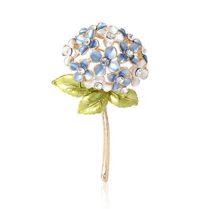 Beaut&Berry Luxury Enamel Flower Brooches for Women Unisex Plant Pins Multi-color Available Casual Party Accessories Gifts