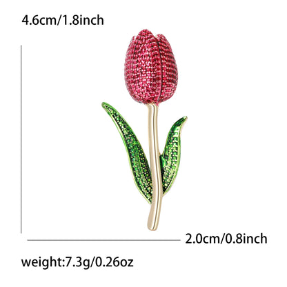 Fashion Enamel Flower Brooches for Women Unisex Plant Pins Office Casual Party Friend New Gifts Jewelry Accessories Decoration