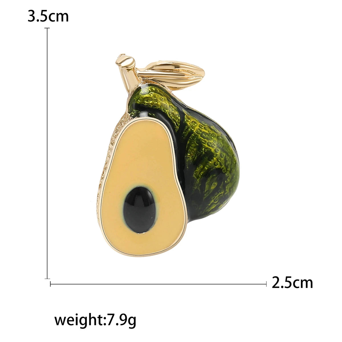 Beaut&Berry Trendy Enamel Avocado Brooches for Women Unisex Fruit Pins Friends Party New Gifts Banquet Jewellery Accessories