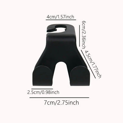 2pcs Car Seat Back Hook Multi Functional Rear Headrest Car Phone Holder Hook Automotive Accessories