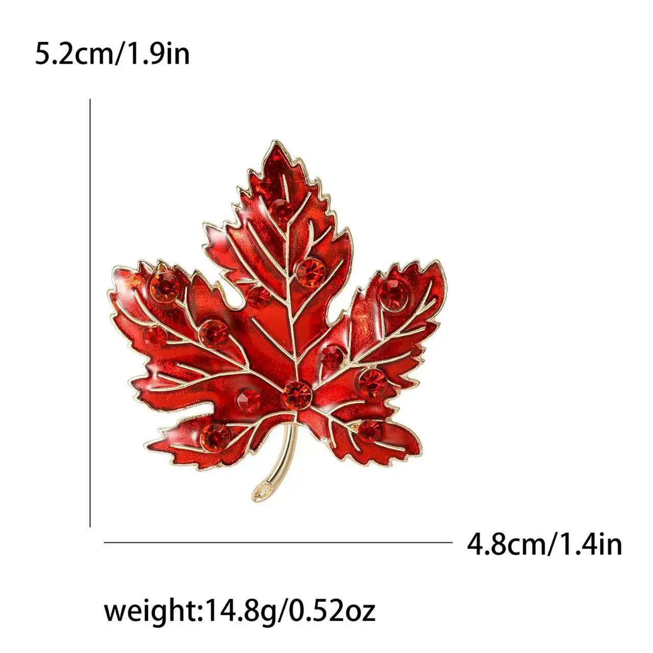 1pc Chic Maple Leaf Brooch with Shiny Rhinestones, Coconut Tree Plant Pin Jewelry Accessories - Great for Personal or Gift Use