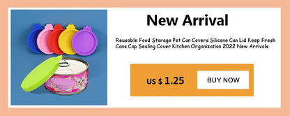 3 In 1 Reusable Food Storage Keep Fresh Tin Cover Cans Cap Pet Can Box Cover Silicone Can Lid Hot Kitchen Supply Mould Proof Hot