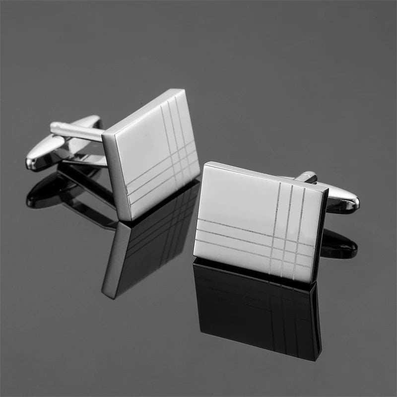 High quality men's French shirt cufflinks brand new fashion laser metal Chinese knot cufflinks manufacturer wholesale