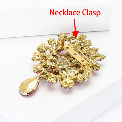 Beaut&Berry Vintage Crystal Glass Brooches for Women Unisex Rhinestone Pins Friends Party Gifts Banquet Jewellery Accessories