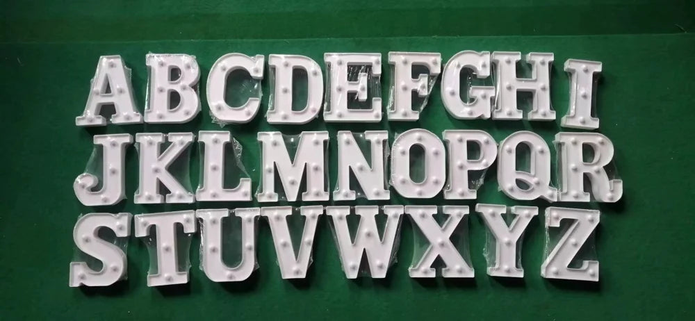Alphabet LED Night Lights Luminous Number Letter Lamp 16cm Letter Light for Home Wedding Birthday Christmas Party Decoration