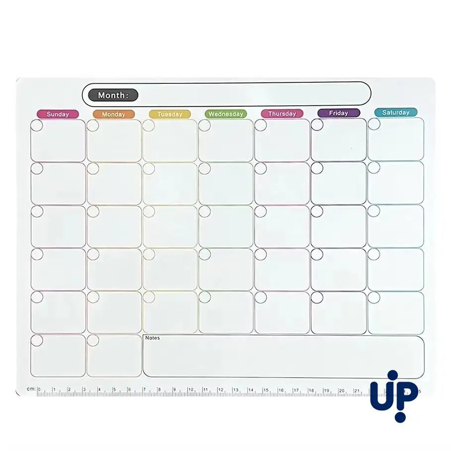 A Refrigerator Magnet ,Monthly And Weekly Planner, Magnetic Calendar Sticker, Soft Note Message Board