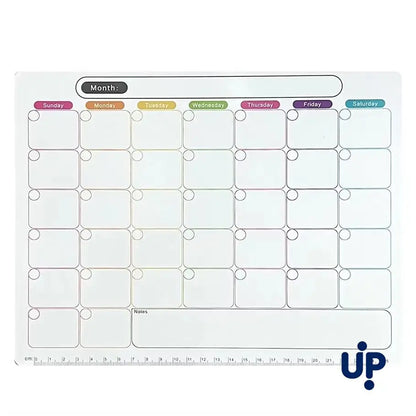 A Refrigerator Magnet ,Monthly And Weekly Planner, Magnetic Calendar Sticker, Soft Note Message Board
