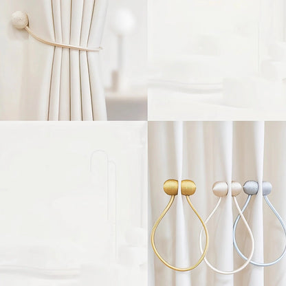 2pcs curtain tiebacks, a pair set, magnetic ropes, light luxury magnetic curtain buckles.