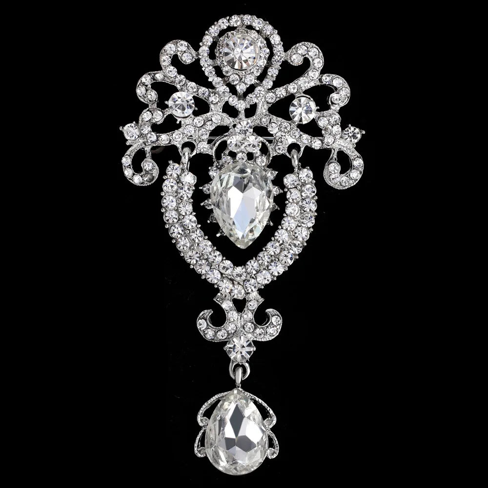 High fashion pins court vintage crystal brooch fashion pendant wedding women's brooch pin jewelry gifts