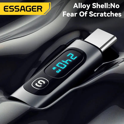 Essager USB 2.0 OTG Adapter 240W Fast Charging USB C To Type C Display Adapter OTG Connector For Samsung Xiaomi Huawei Lenovo
