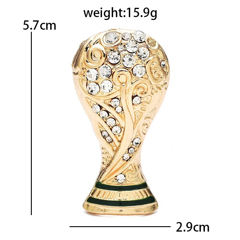 Wuli&baby Football Trophy Brooches For Women Unisex Rhinestone Enamel Cup Party Casual Brooch Pins Gifts