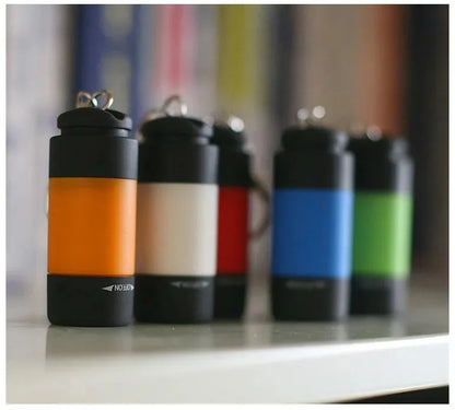 USB Rechargeable LED Multifunctional Strong Light Pocket Keychain Flashlight Waterproof Outdoor Hiking Camping Mini Flashlight