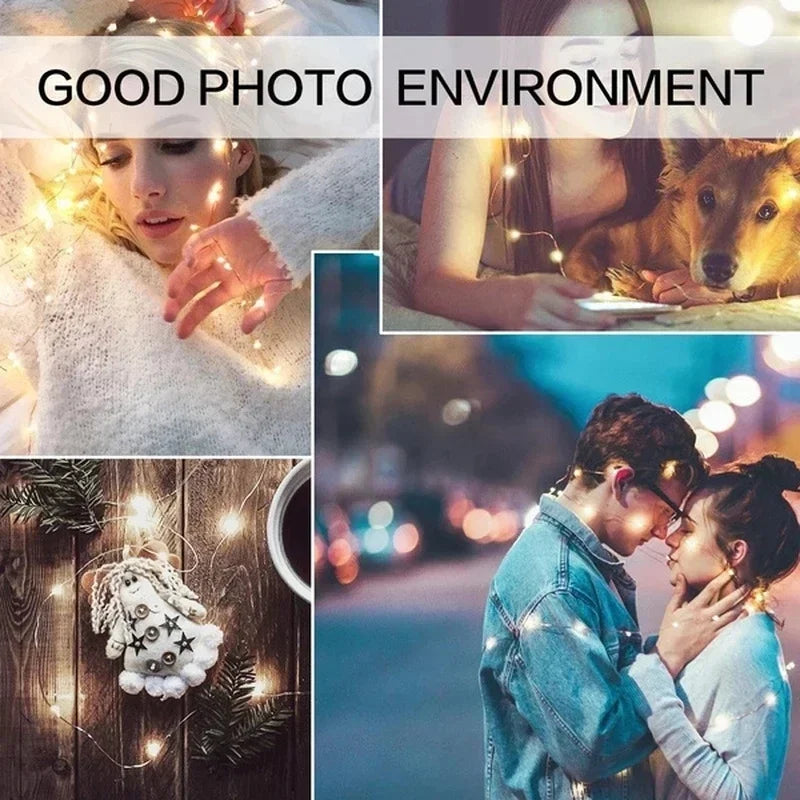 50-300LED Fairy Lights Battery Operated Twinkle String Lights, Copper Wire Dimmable Firefly Lights with Remote Control Timer