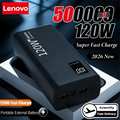 Lenovo 50000mAh 120w Super Fast Charging External Battery Ultra Capacity PowerBank Portable LED Digital Display For IPhone