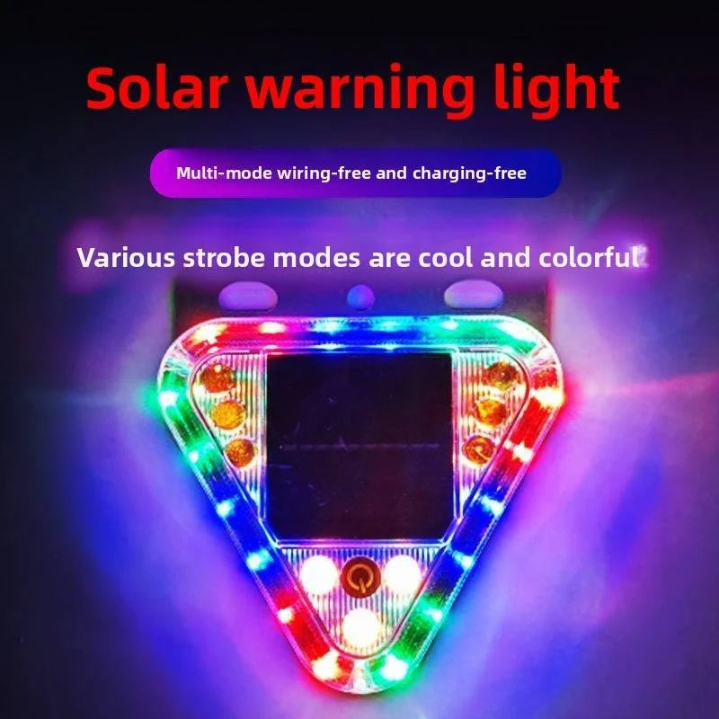Solar Strobe Warning Light Anti-Collision Flashing Light Truck Night Display Wide for Cars Motorcycles Anti-Rear Collision Stop