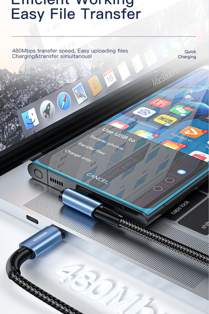 Essager 100W USB Type C To USB C Cable 90 Degree Angle For iPad MacBook Pro Xiaomi Samsung Huawei Fast Charging Type-C Date Wire