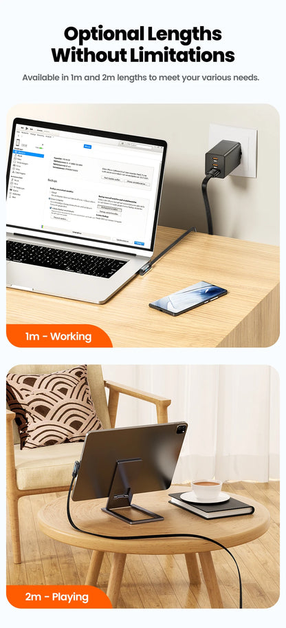 Toocki 90 Degree USB C Cable 6A Fast Charging Elbow Type C Cable for Huawei P40 Realme Samsung S20 Digital Display Data Cable