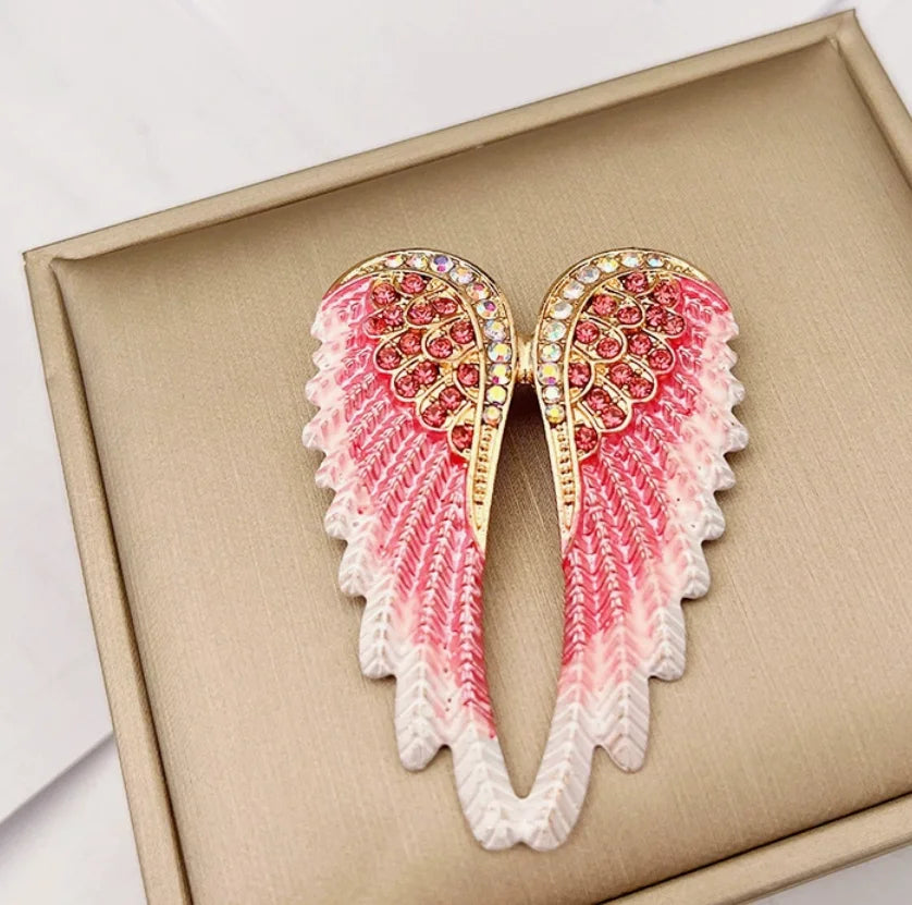 New Fashion Angel Wing Brooches Lady Elegant Exquisite Magpie Versatile Brooch Pins Best Party Gift Jewelry