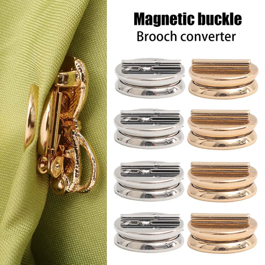 1/3Pcs Strong Brooch Converter Pin Keepers, Harmless Clothing Magnet Buckle for Tie & Clothing Brooch Adapter