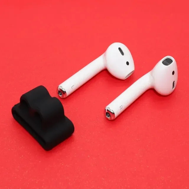 For AirPods Silicone Stand Holder Bluetooth Earphone Apple I7 Earphones Earbud Holder Clip for Apple Watch Anti-lost