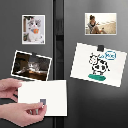 10Pcs Square Round Magnetic Dots Sheets Self Adhesive Magnet Sheet for Household Refrigerator Office Flexible Sticky Sticker Wholesale