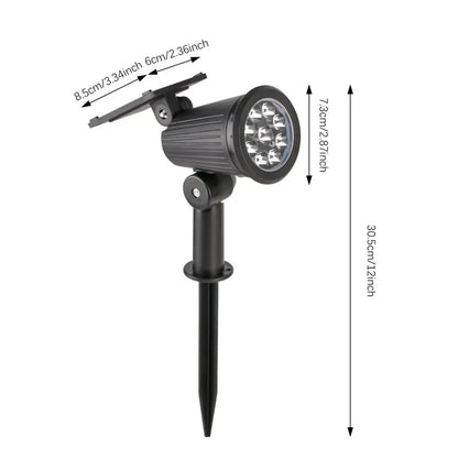 9 LED Solar Spot Light Outdoor Waterproof Spotlights Solar Garden Lights Landscape Lighting Decoration Pathway Lawn Lamp