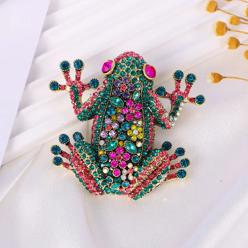 Baroque Luxury Frog Collection: Brooches and Pins for Men and Women, Jewelry, Fashion Accessories, and Party Gifts