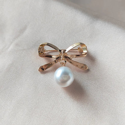 Sparkling Rhinestone Bow Brooch Crystal Pearl Bowknot Brooches For Women Men Wedding Party Office Pins Accessories Jewelry Gifts
