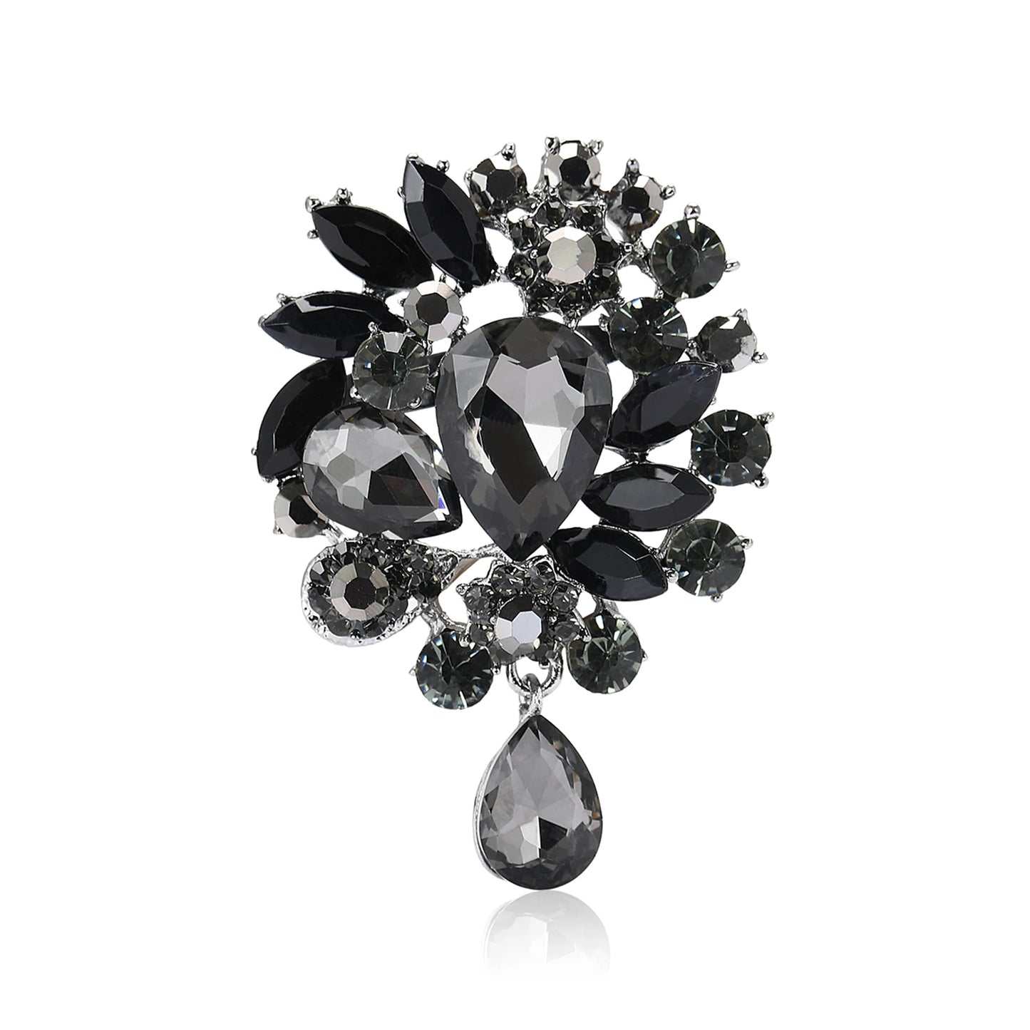 Beaut&Berry Vintage Crystal Glass Brooches for Women Unisex Rhinestone Pins Friends Party Gifts Banquet Jewellery Accessories