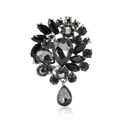 Beaut&Berry Vintage Crystal Glass Brooches for Women Unisex Rhinestone Pins Friends Party Gifts Banquet Jewellery Accessories