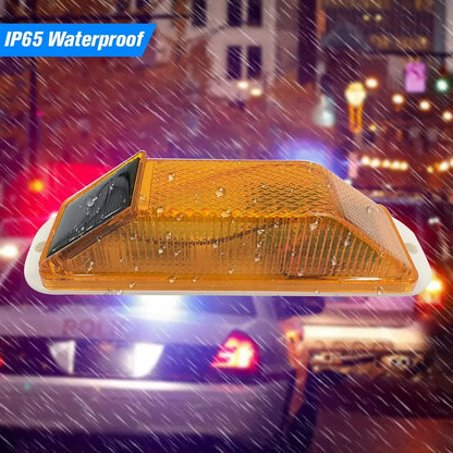 2pcs Warning LED Lamp Solar Warning Lamp Solar Strobe Lamp  Chip Control Bridge Night Driving Safety Light Traffic Caution Light