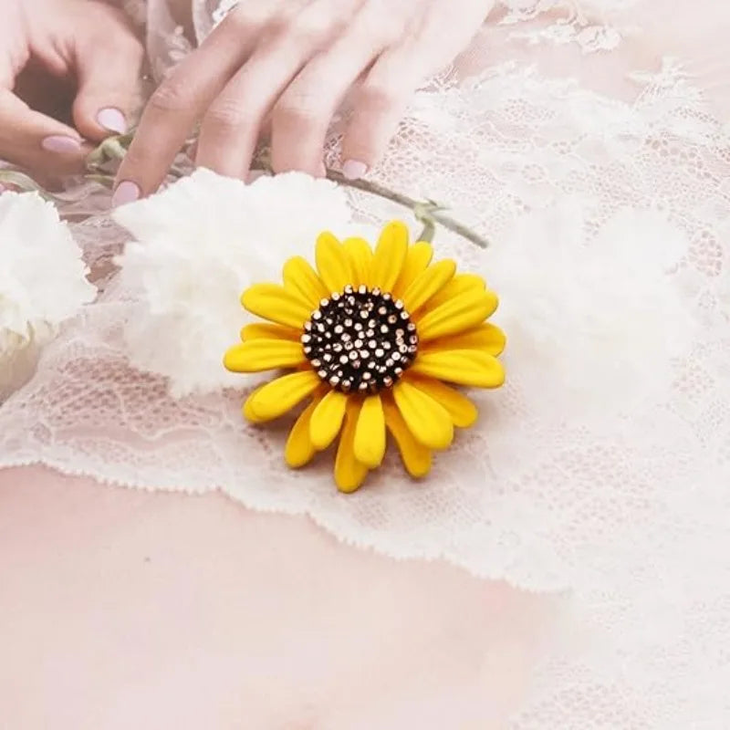 Multicolor Cute Daisy Flower Brooch Plant Sunflower Set Lapel Pin Enamel Pin Coat Collar Brooch Ladies Girls Men's Jewelry Gift