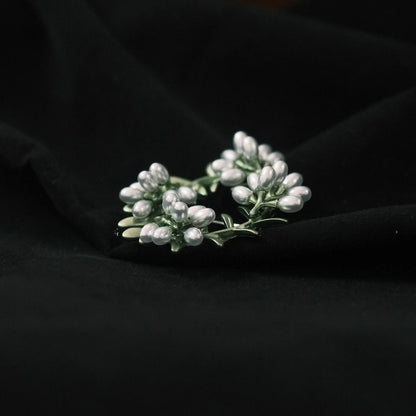 Elegant and Beautiful Green Vine Flower Design Men's and Women's BroochPins，JewelryAccessories, WeddingHolidayPartyCouples Gifts