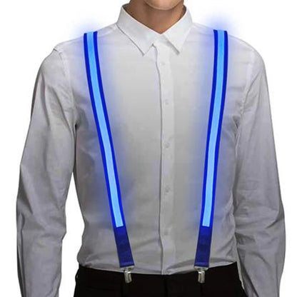 glowing Men's LED suspenders and luminous Bow Tie Adjustable Elastic Flashing Led Clothing for nightclub Party supplies
