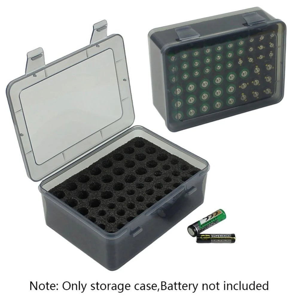 Multi Slot Battery Organizer Storage Case Holder 54 Slot AA AAA Battery Storage Organizer Box Home Drawer Organization Dispenser