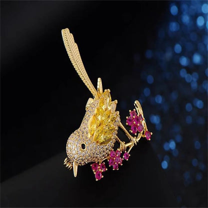 Luxury Bird Brooch, Korean Style Personalized Exquisite Chest Flower, Clothing Backpack Jewelry Accessories, Party Birthday Gift