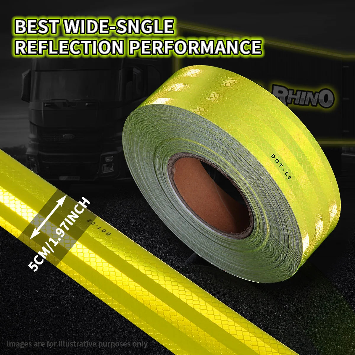 Car Truck Reflective Safety Tape Warning Night Light Waterproof Trailer Reflector Sticker For Car Truck Warning Safety