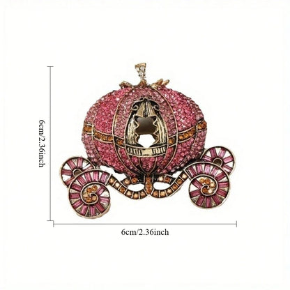 Retro Heavy Industry Pumpkin Car Brooch Women's Fashion Winter Coat Pin Flower Gift