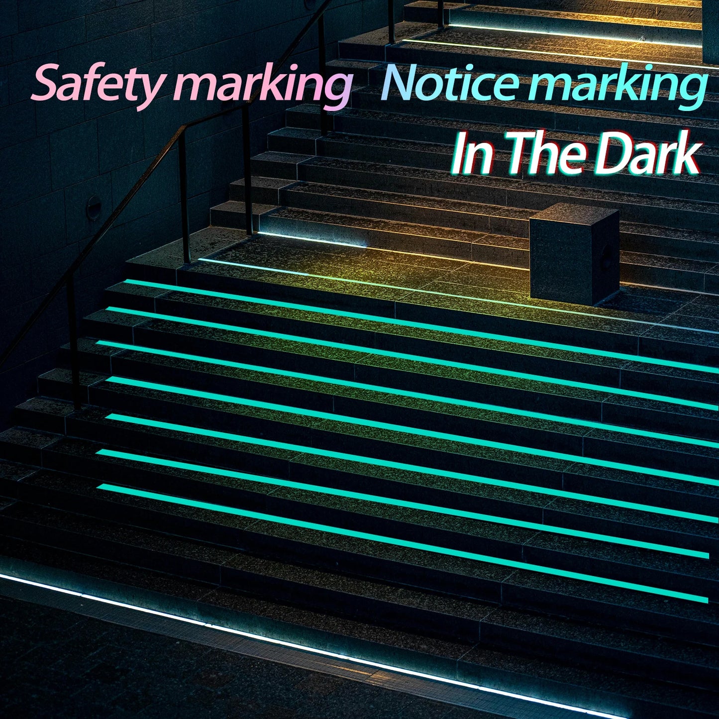 Luminous Fluorescent Night Self-Adhesive Glow In The Dark Sticker Tape Safety Security Home Decoration Warning Adhesive Tape