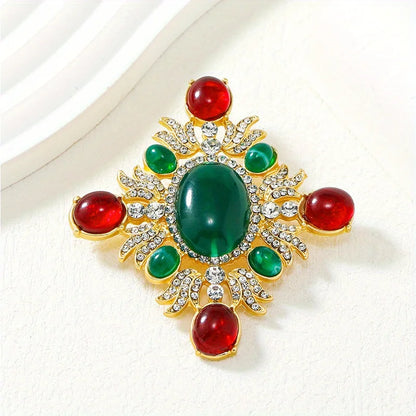 Baroque-Style Luxury Vintage Cross Brooch for Men and Women, Jewelry, Fashion Accessories, Wedding and Party Gifts