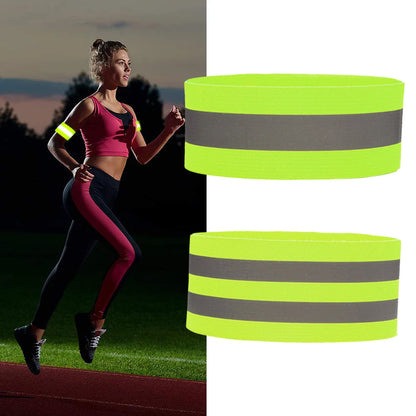 1PCS Running Reflective Arm Band for Wrist Ankle Leg Safety Reflector Tape Night Walking Cycling Led Bracelet Strap High Visibil