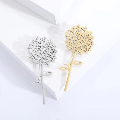 ❃Trendy Stainless Steel Dandelion Brooches For Women Plant Pins Casual Party Accessories Luxury Gifts Friends