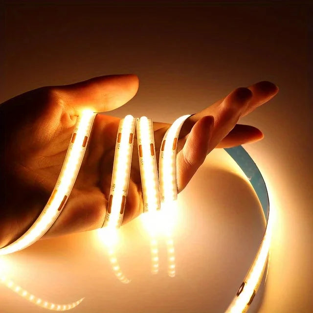 3AA Battery Box COB LED Strip Lights, 5V Flexible COB Strip Light, Flexible Ribbon Diode Tape for Party, Bedroom, Kitchen